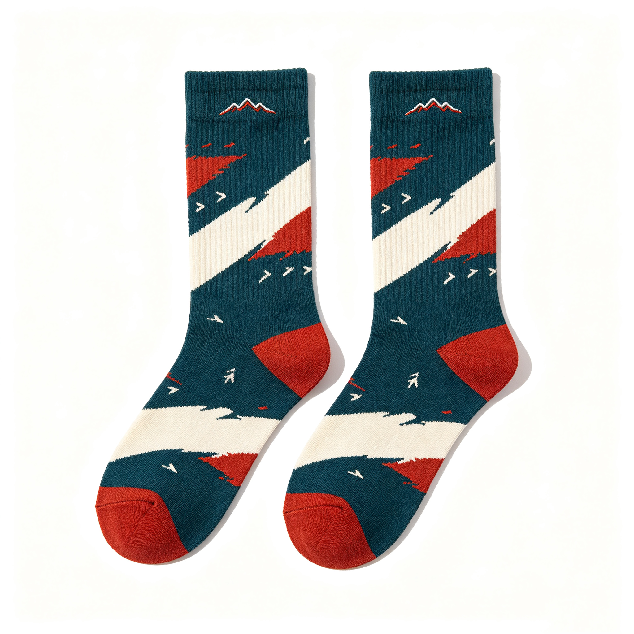Outdoor Mountain Stripe Men Crew Socks