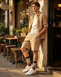 Retro Aztec Geometric Men Crew Socks