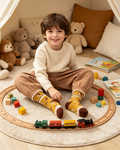 Hedgehog Pinecone Mushroom Kids Crew Socks