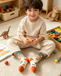 Volcano Dino Wilderness Kids Crew Socks